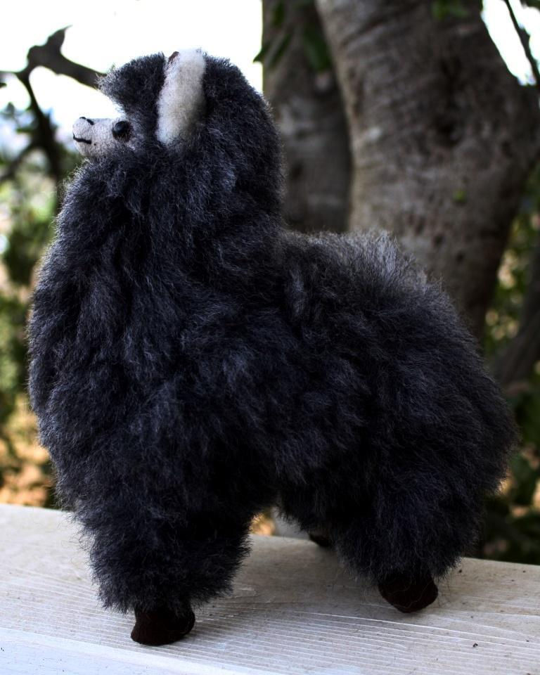 Thumbnail: 9" Standing Fur Alpaca Toy