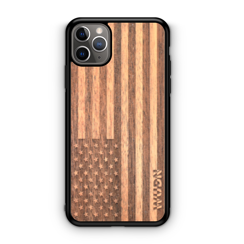 Thumbnail: Slim Wooden Phone Case (American Flag in Mahogany)