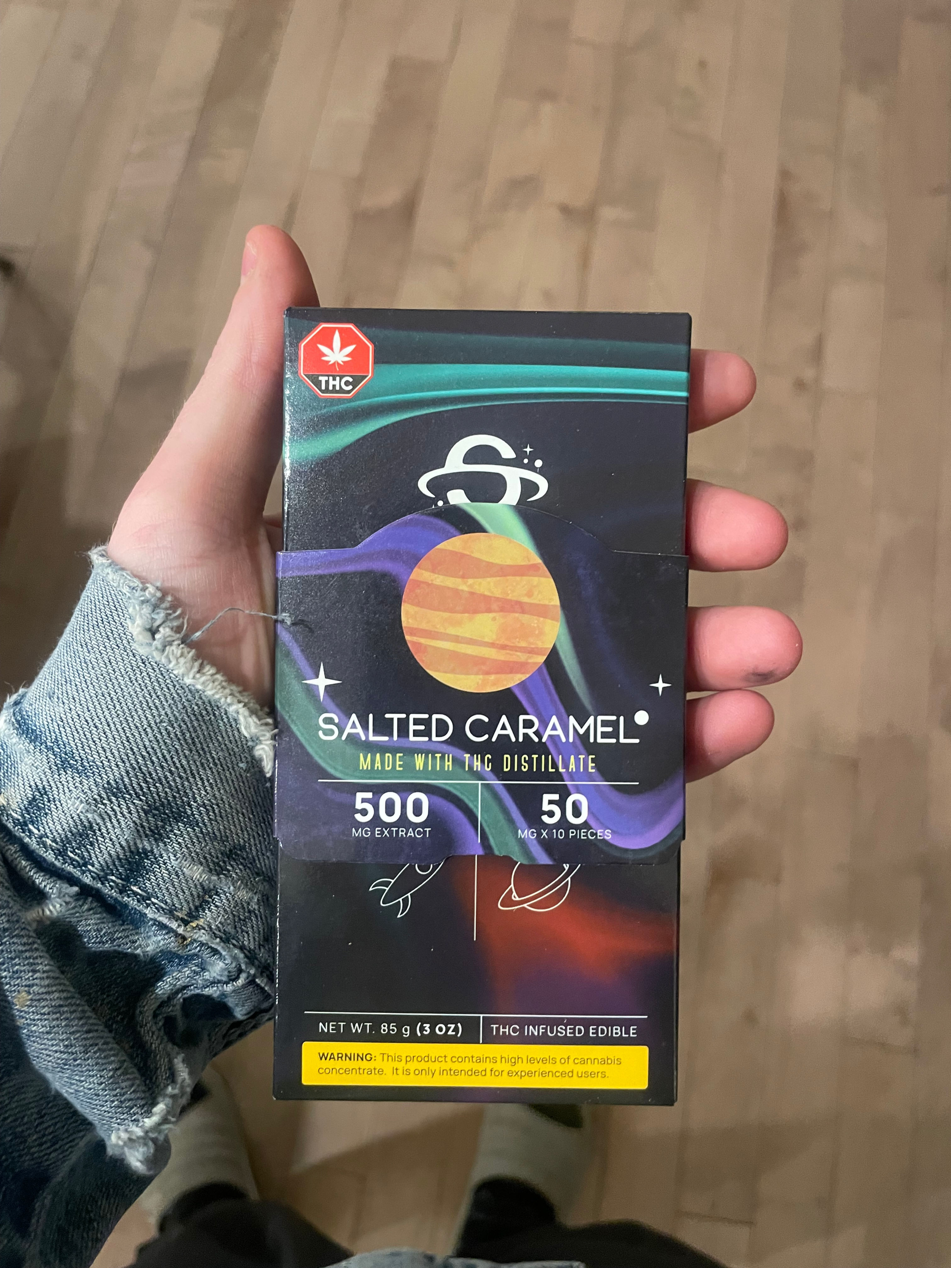 (500 MG) SALTED CARAMEL CHOCOLATE BAR