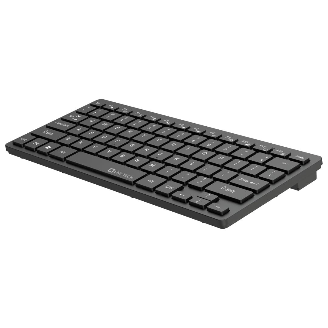 Live Tech Cuppa Mini Chocolate USB Keyboard – 78 Keys, Compact Design