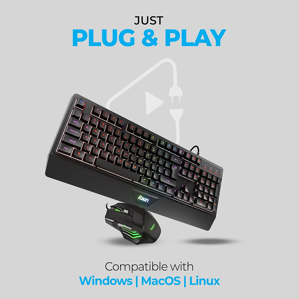 Thumbnail: FOXIN Endeavour Gaming Keyboard and Mouse Combo Wired