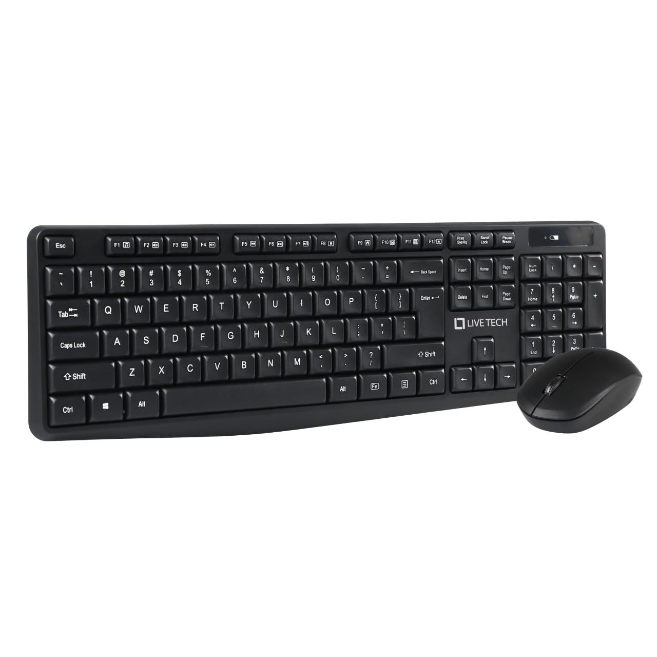 Live Tech WMK10 Wireless Keyboard and Mouse Combo | Compact Ergonomic Design |