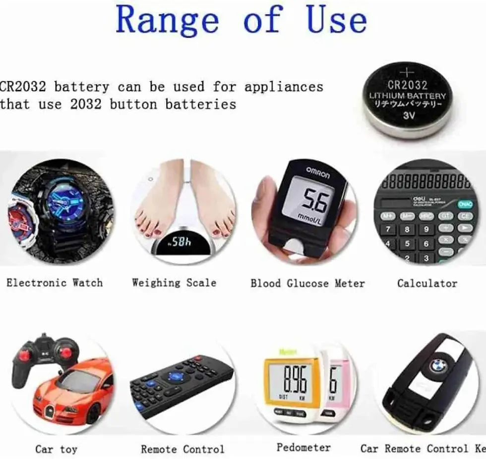 Thumbnail: Micro Lithium CR 2032 Battery 3V Button Coin Cell