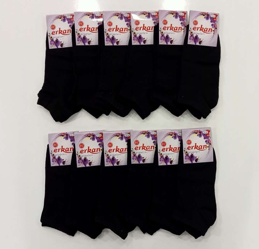 toptan bayan siyah patik çorap