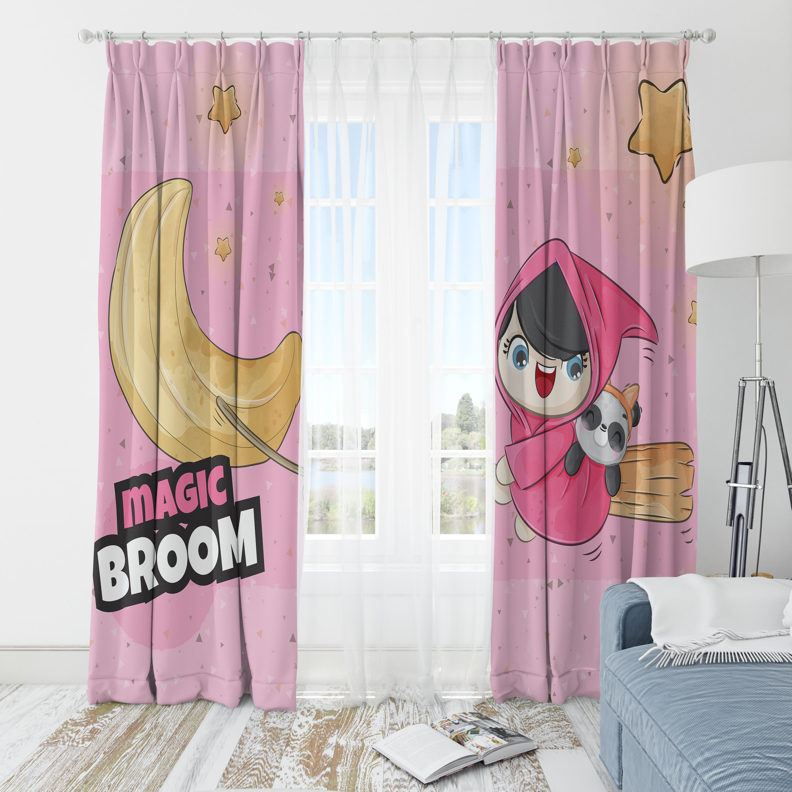 Living/Bed Room Curtain CF0704 (2 Panel each 130W*260H)