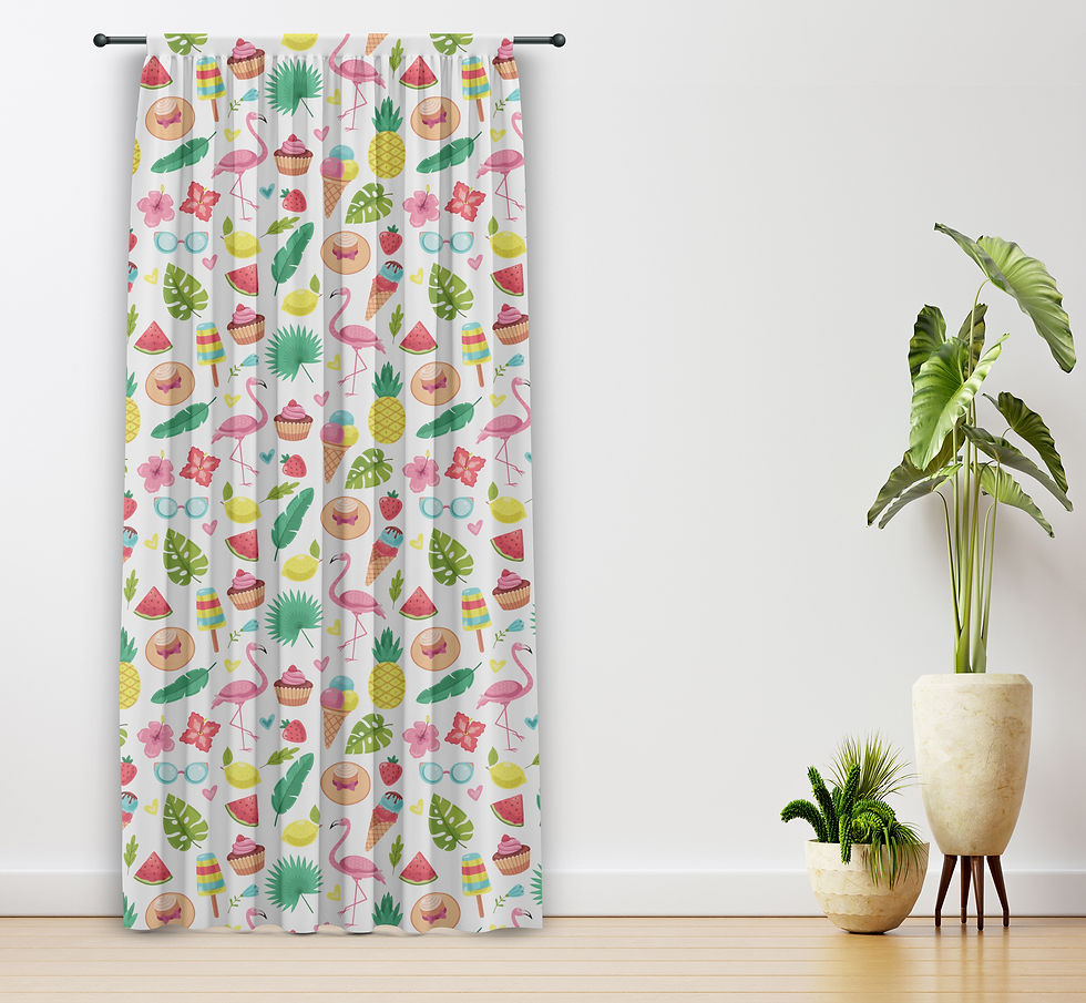 Living/Bed Room Curtain FD0878 (1 Panel 130W*260H)