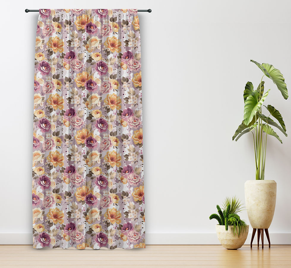 Thumbnail: Living/Bed Room Curtain PR1169 (1 Panel 130W*260H)