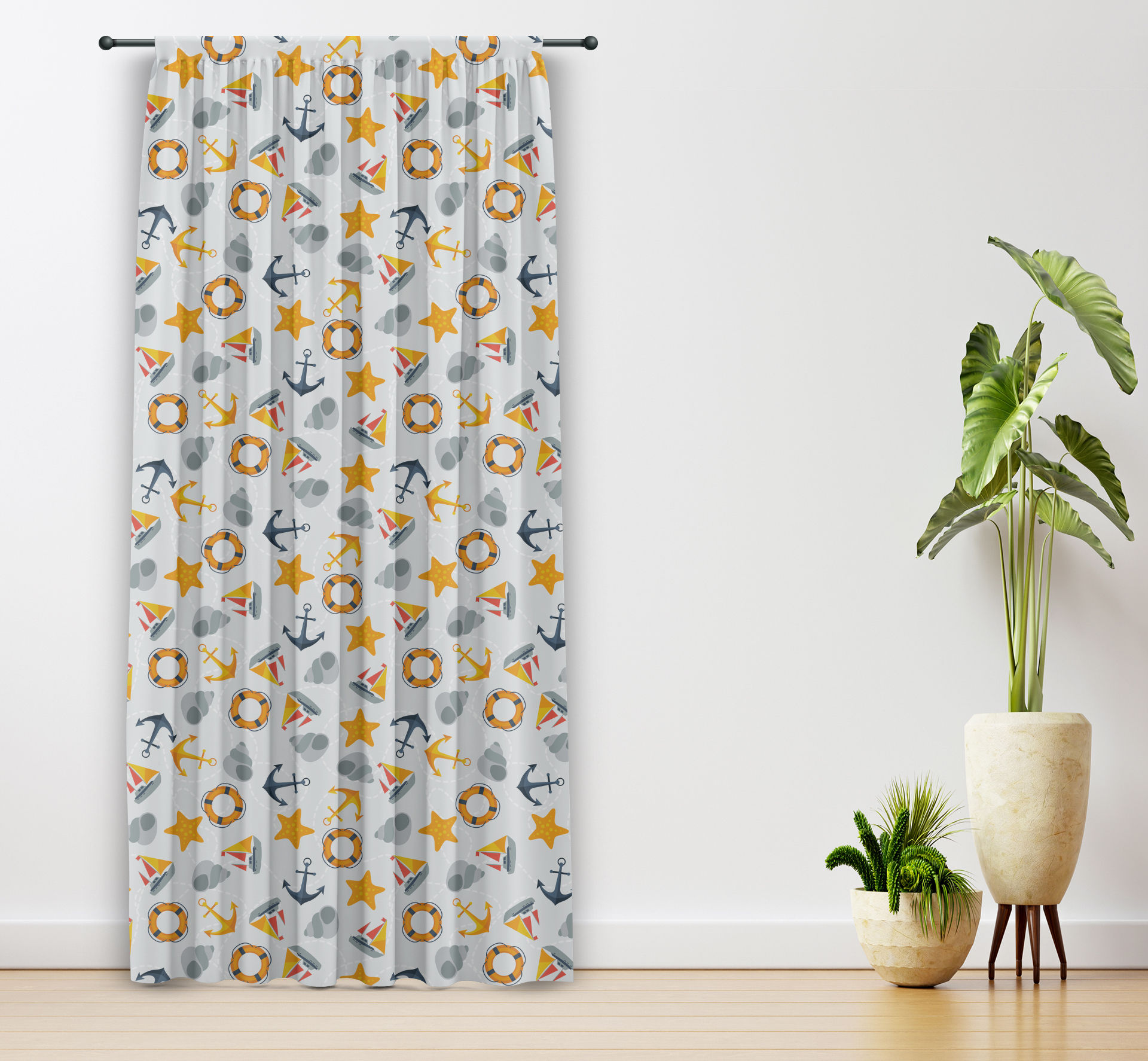 Living/Bed Room Curtain PR1591b (1 Panel 130W*260H)