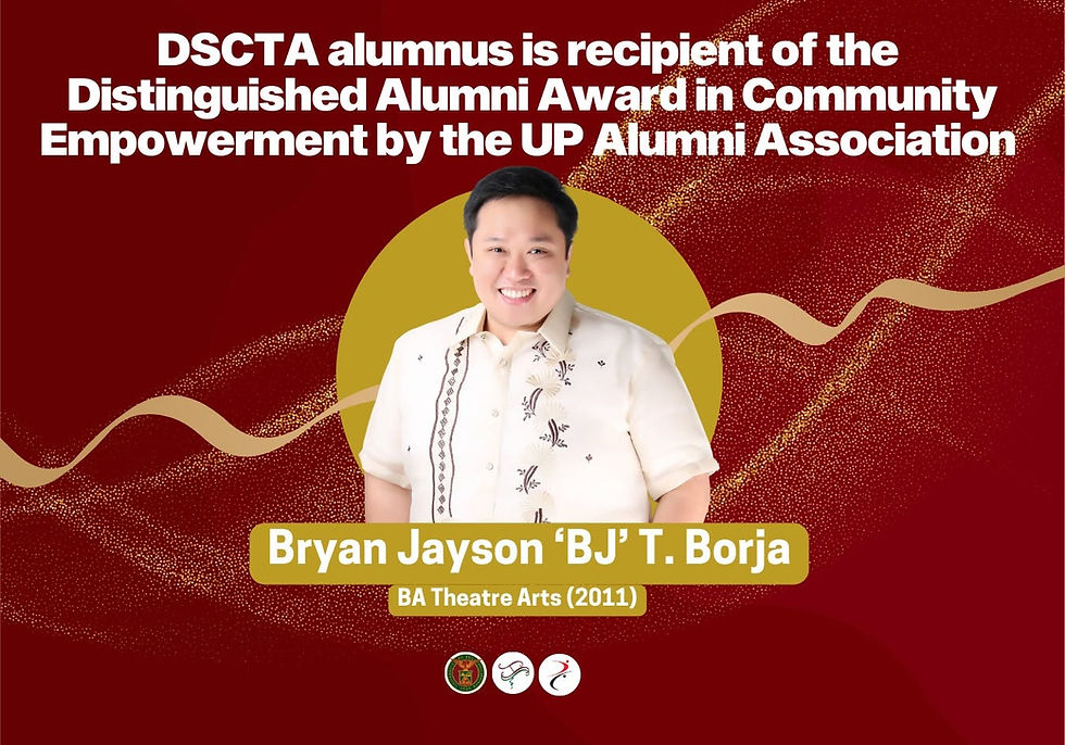 DSCTA alumnus is recipient of the Distinguished Alumni Award in CommunityEmpowerment by the UP Alumni Association