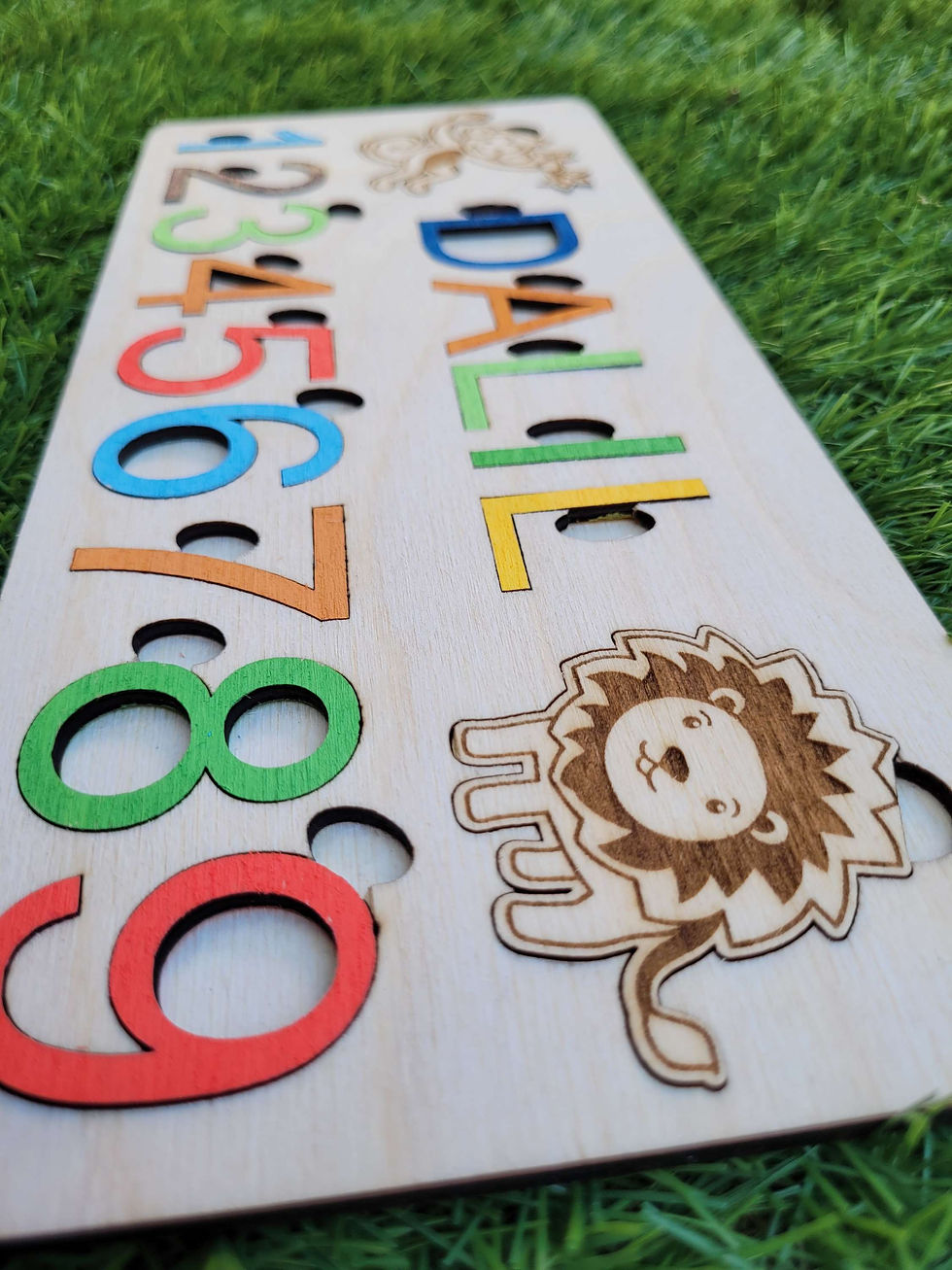 Miniatura: primeiro nome+número+imagem quebra-cabeça