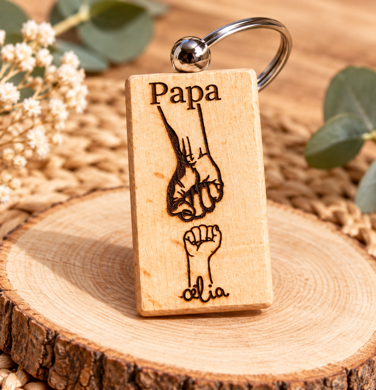 Porte-clé spécial Papa personnalisé