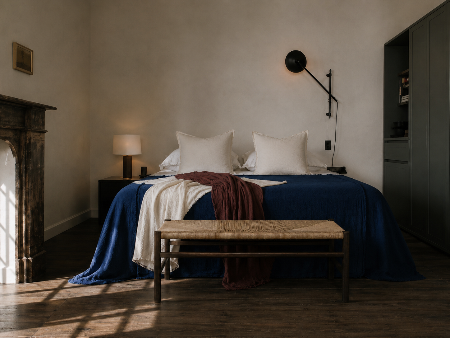LAGOS COTTON DUVET COVER — MIDNIGHT