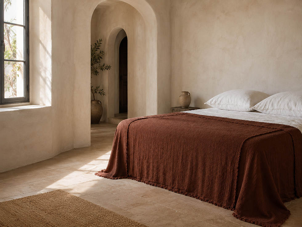 Thumbnail: LAGOS COTTON DUVET COVER — HENNA