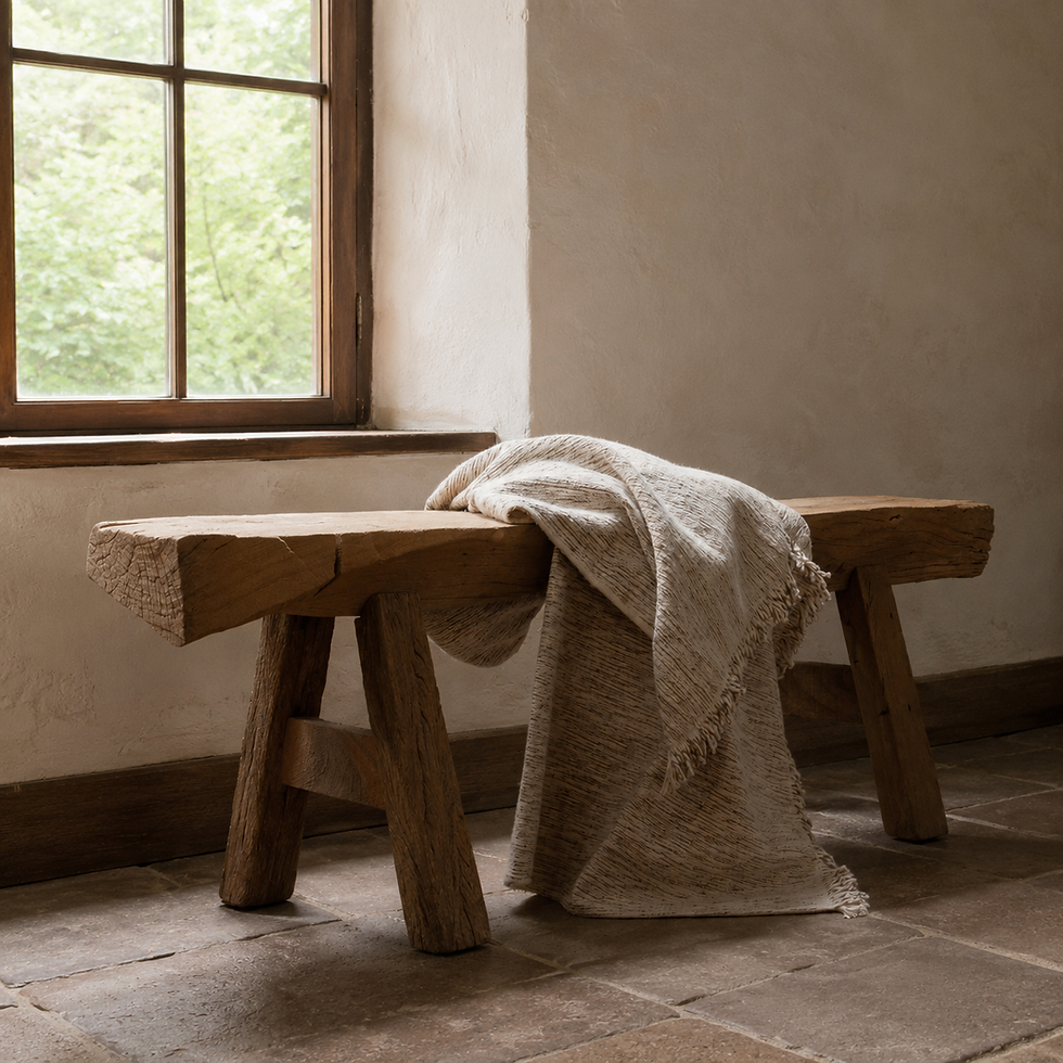 Thumbnail: MATIZADO SEPIA — HANDWOVEN COTTON THROW