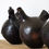 Thumbnail: HANDCRAFTED BLACK CLAY HENS