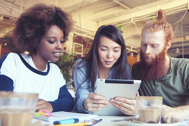 Les étudiants avec iPad
