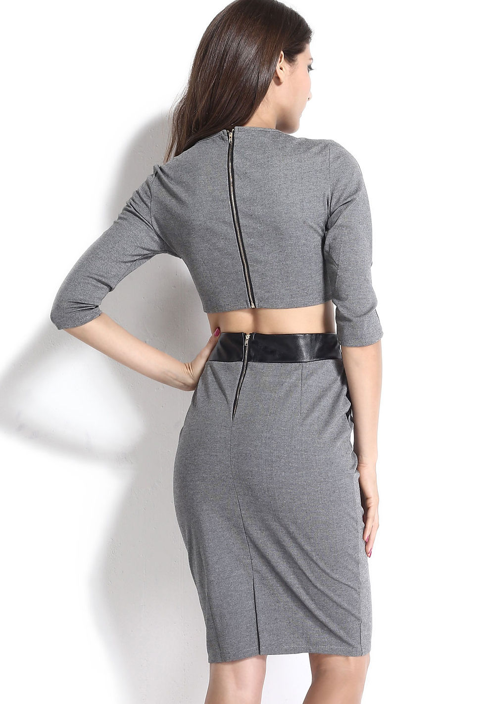 Miniatura: Conjunto 2 pzs Cuero / Gris