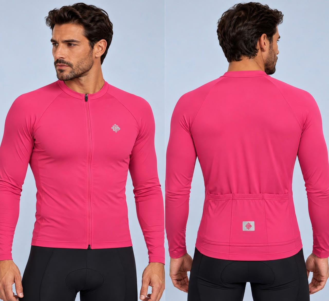 Jersey Lisa, masculina Manga Longa, Pink Flambe