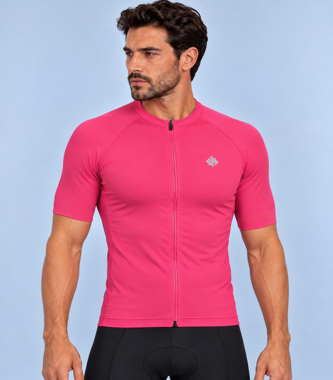 Jersey masculina Lisa Manga Curta, Pink Flambe
