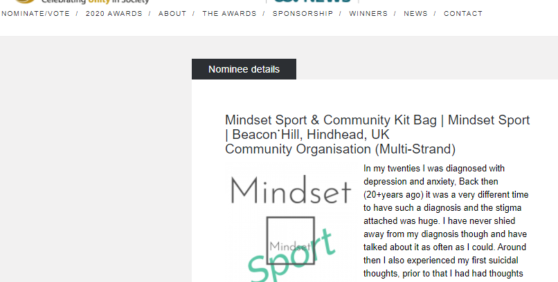 We have been nominated for an award