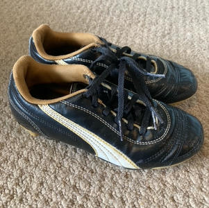 Puma Black and Gold Moulded