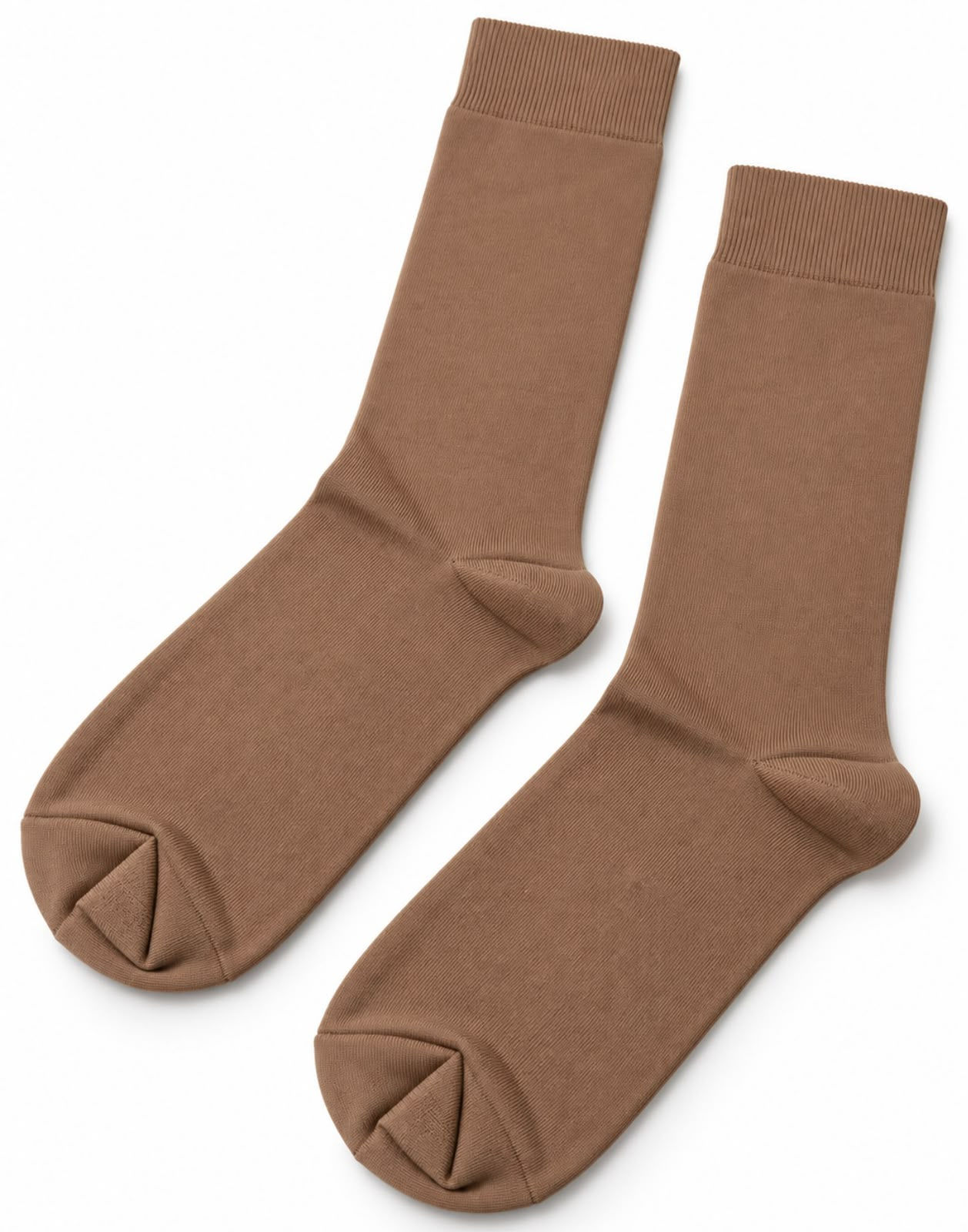Meia esportiva poliamida, cano médio, coffe