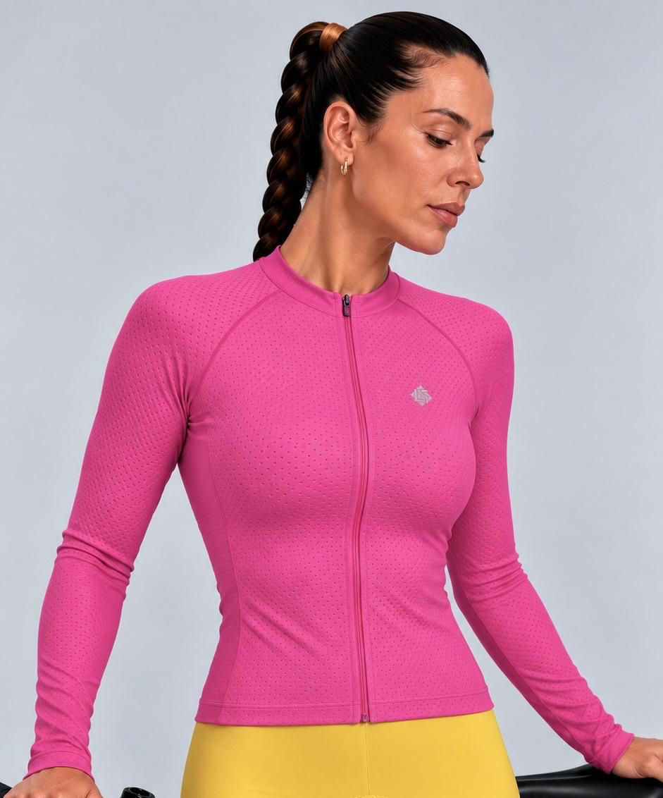 Jersey Aerada Manga Longa, pink bella