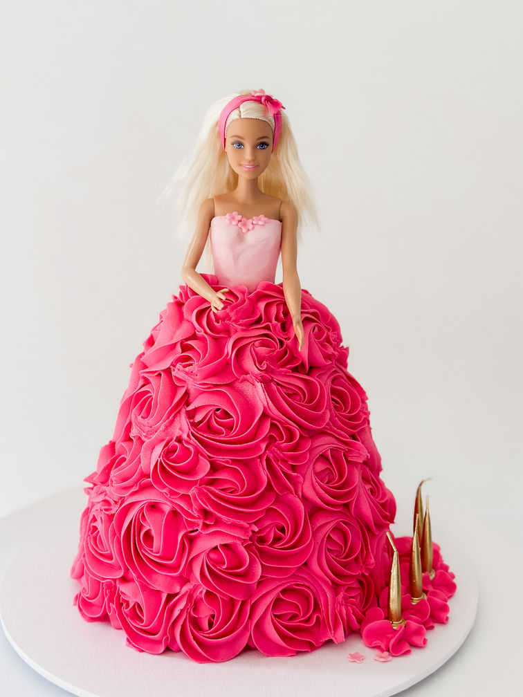 Hot PInk Doll Cake