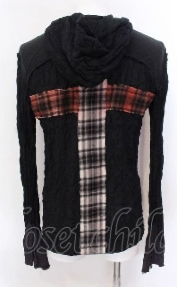 LGB//SHIRT-G/PK/BACK CROSS フード付きシャツ
