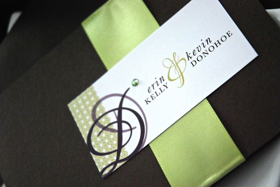 Modern Monogram Invitation