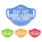 Thumbnail: "Keep This Door Closed" Mask-shape Cling Sign | packages of 10, 15 or 25