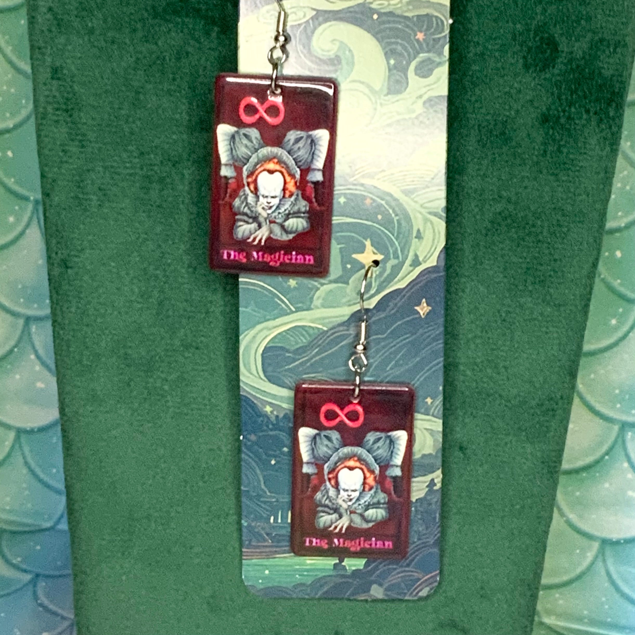 Earrings - Tarot Book The Magician