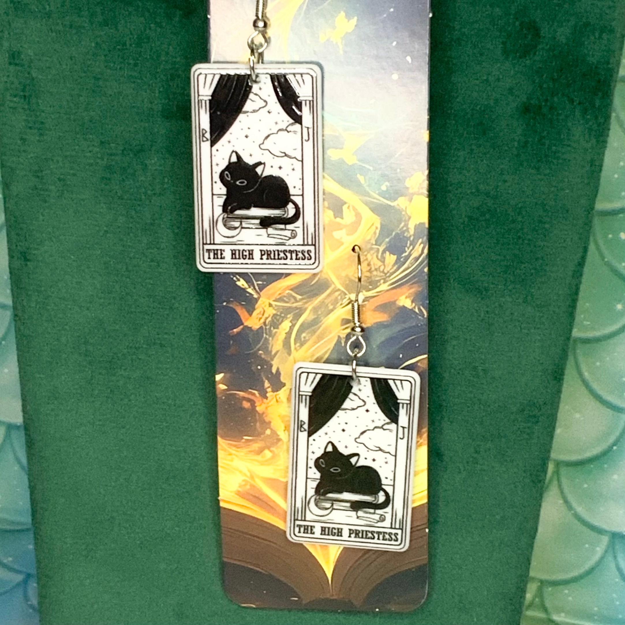Earrings - Tarot Cat The High Priestess