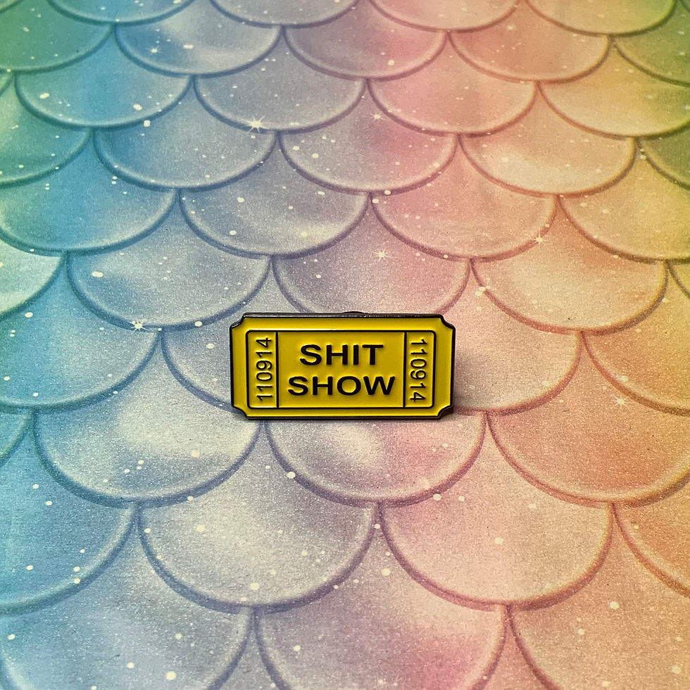 Thumbnail: Pin - Shit Show Ticket Yellow