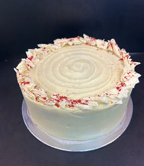 White chocolate and raspberry cake.