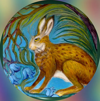 March Hare hand painted plate