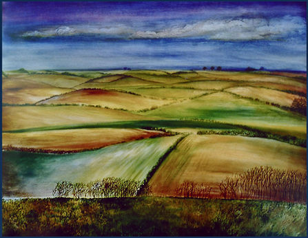 Painting of the Wolds. Home of 'The Cat Band Story'