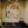 Hand-painted kitchen tiles: pastoral scene, couple, sheep, manor house