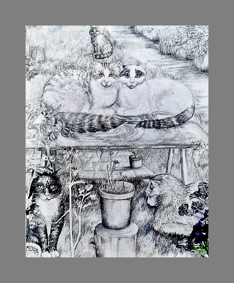 In the garden together.