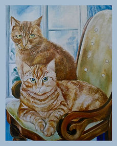 The two of us_Ginger cats on a chair