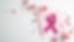 Eye-level view of a handmade uplifting card with pink ribbon and floral decorations