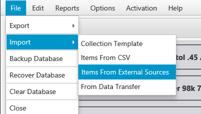 File > Import > …
