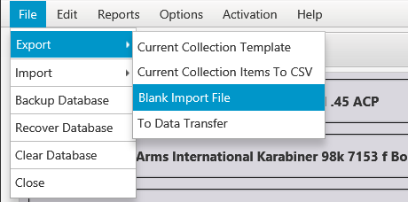 File > Export > …