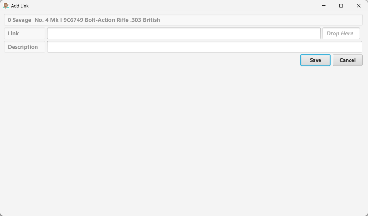 Add Link page.