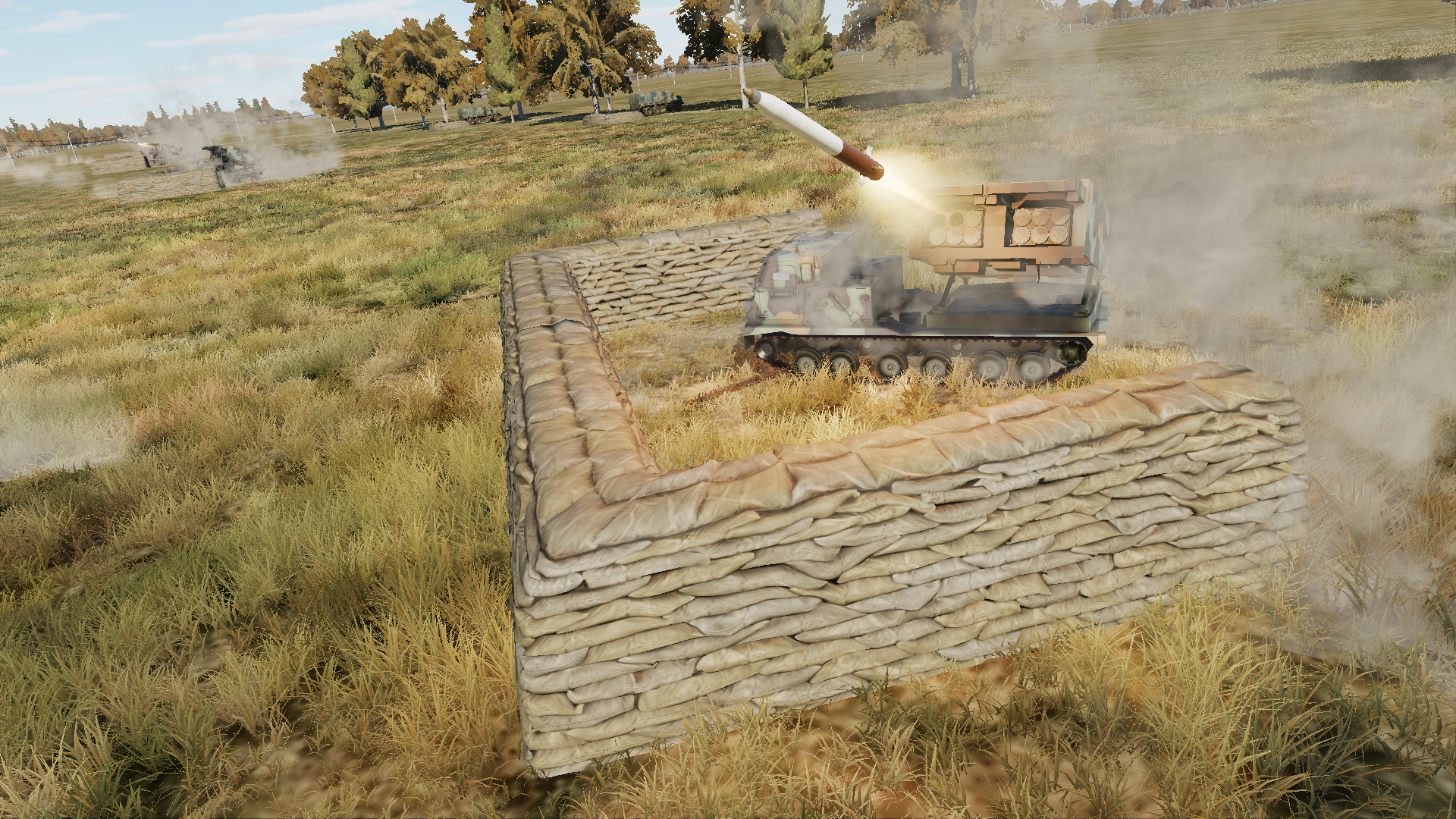 Digital Combat Simulator MLRS fire.