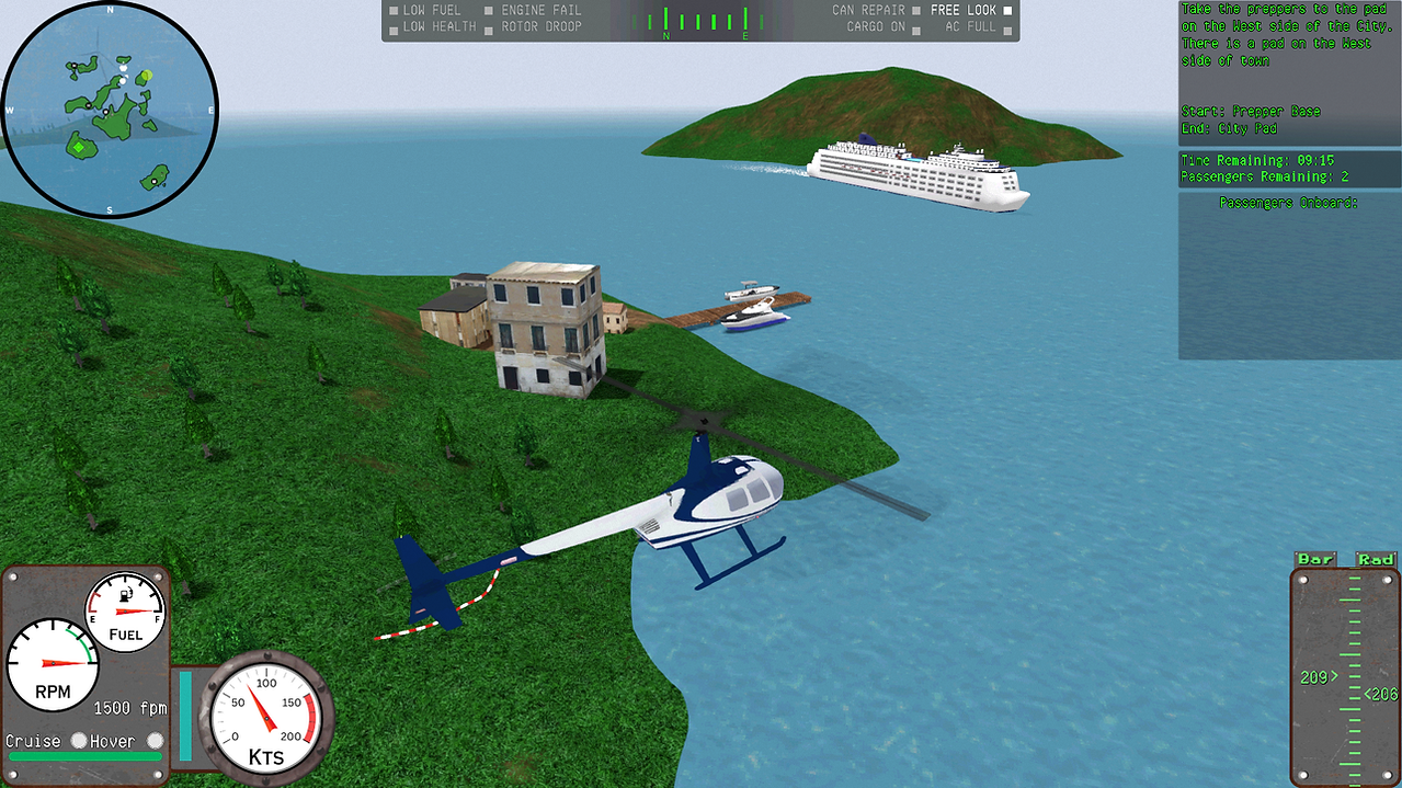 Sparrow light helicopter in Rotor Sim by Immaculate Lift Studio. 
