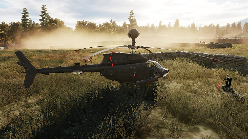 DCS OH-58D Kiowa at forward deployed base.