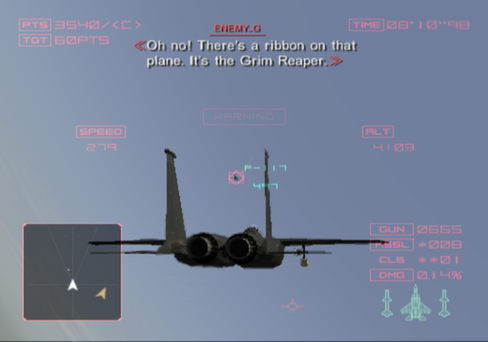 Ace Combat 04, radio chatter about Mobius 1.