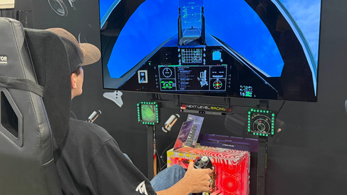 Aerovector Jet Team T-7 Red Hawk mod at Flight Sim Expo 2025. Image by Aerovector.