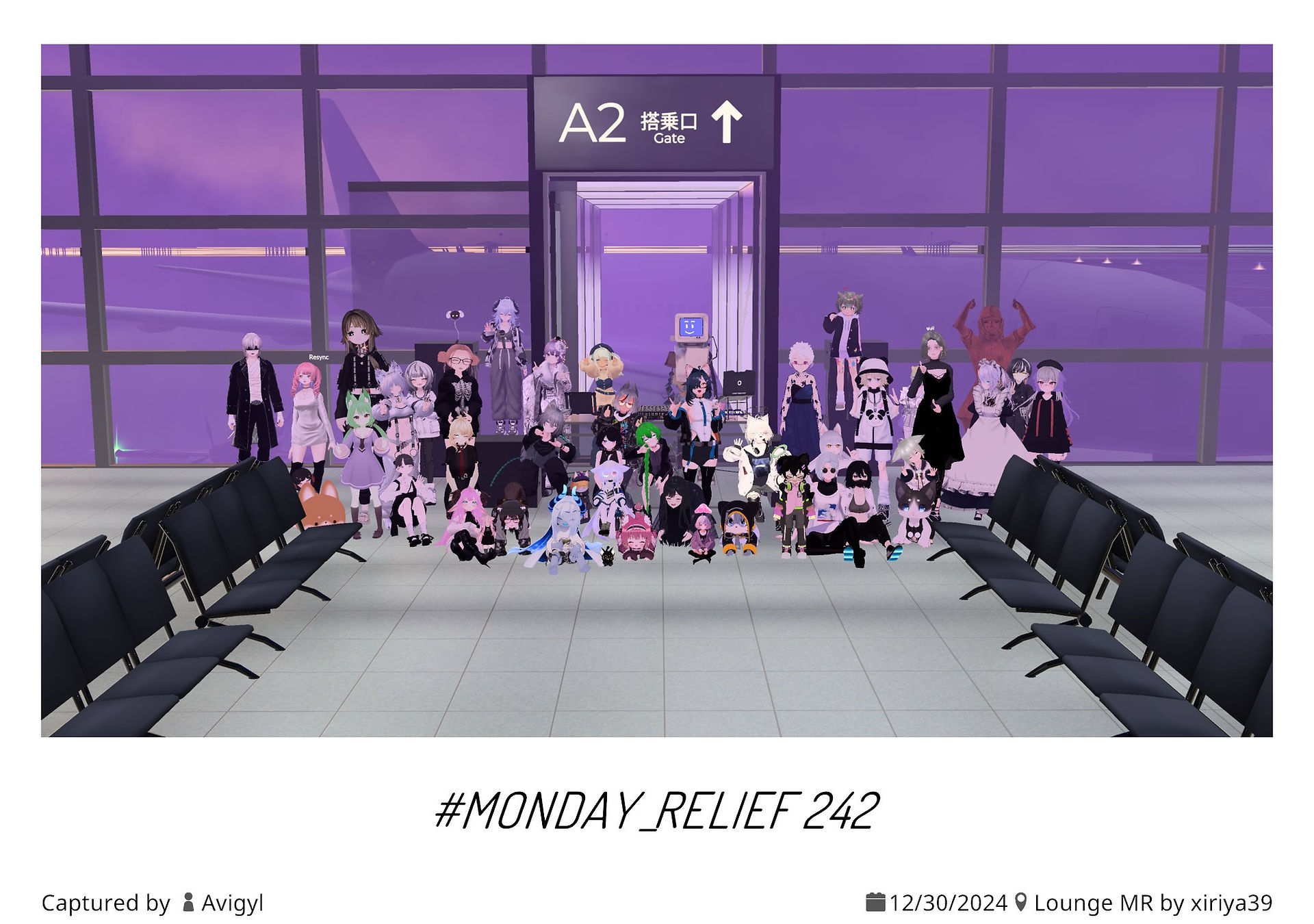 MONDAY RELIEF. Lounge MR, VRChat DJ flight world.